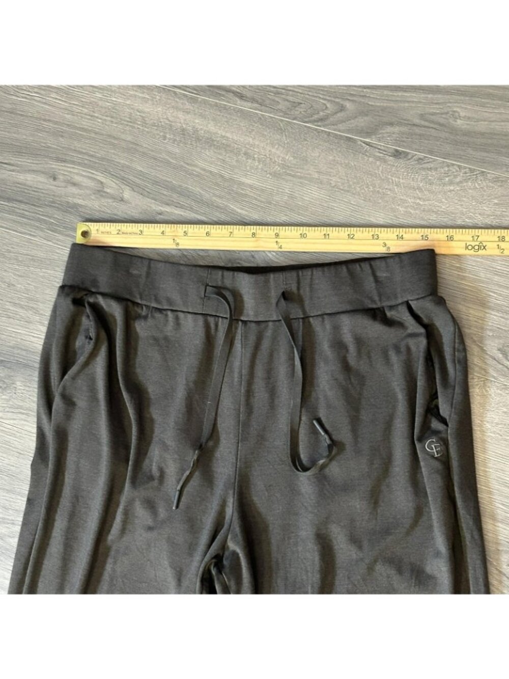 Cozy Earth Jogger Pants Womens L Gray Bamboo Viscose Knit Cuffed Lounge Stretch - Picture 7 of 11